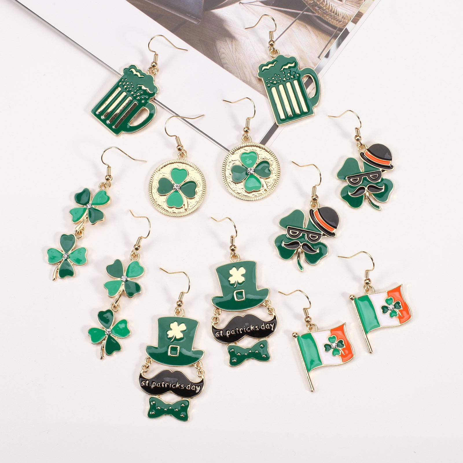 Flag Wine Glass Earrings - product image 1