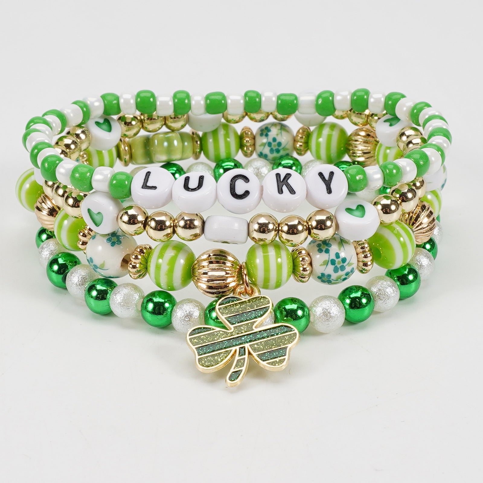 St. Patrick's Day Bracelet Irish Festival Green Lucky Clover Pendant Soft - product image 7