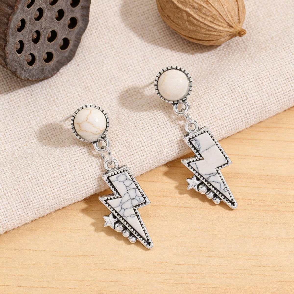 Turquoise Statement Cross Earrings - product image 3