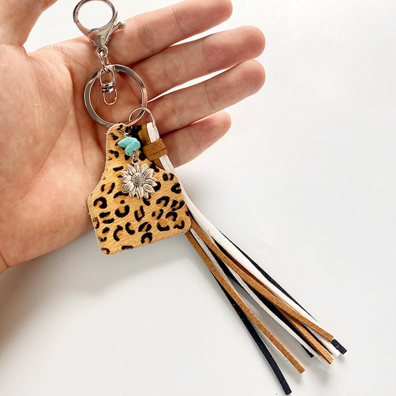 Western Turquoise Vintage Geometric Floral Keychain - product image 11