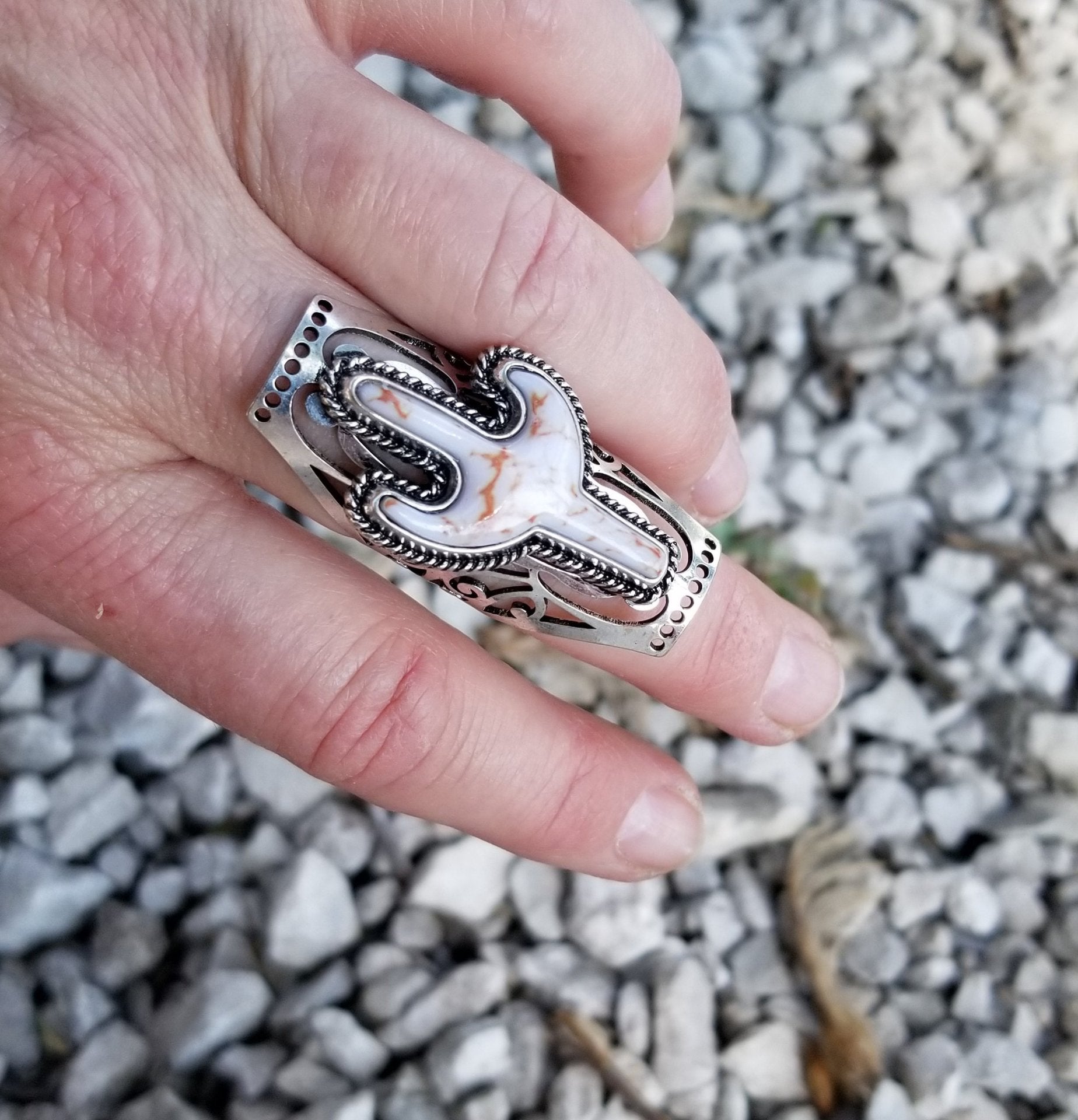 Turquoise Cactus Cross Ring - product image 6