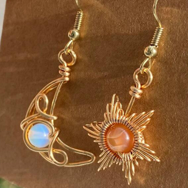Moon Cross Crystal Earrings - product image 5