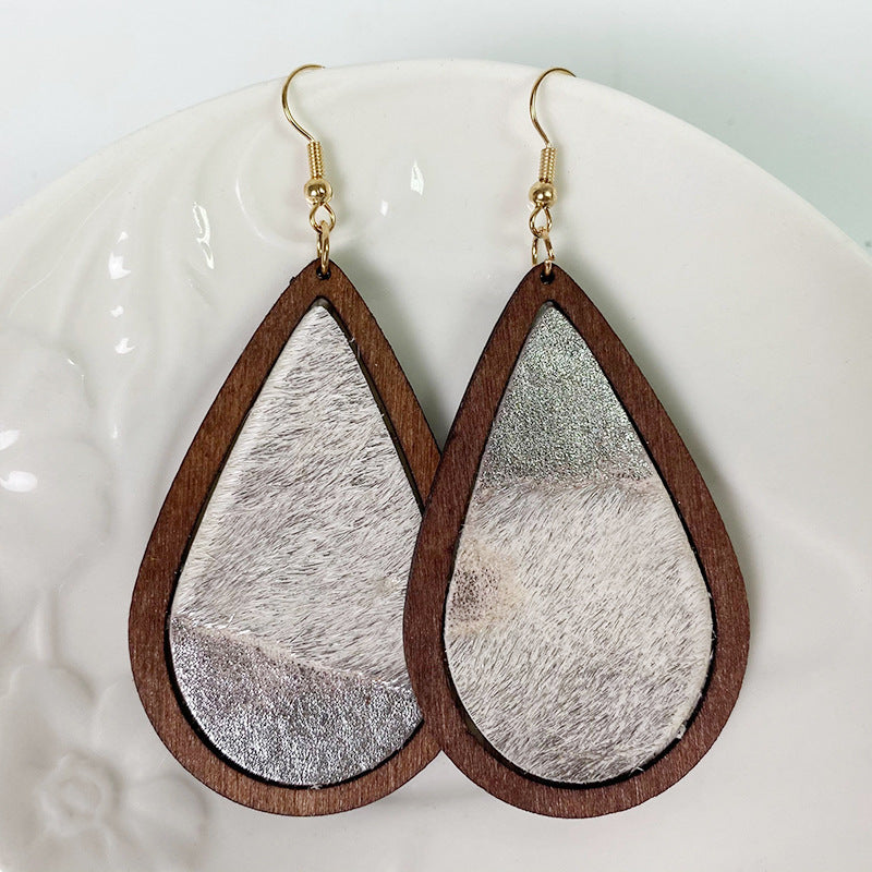 Boho Horse Leather Earrings - product image 12