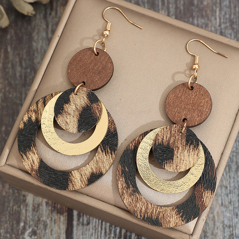 Vintage Leather Earrings for Women - product image 4