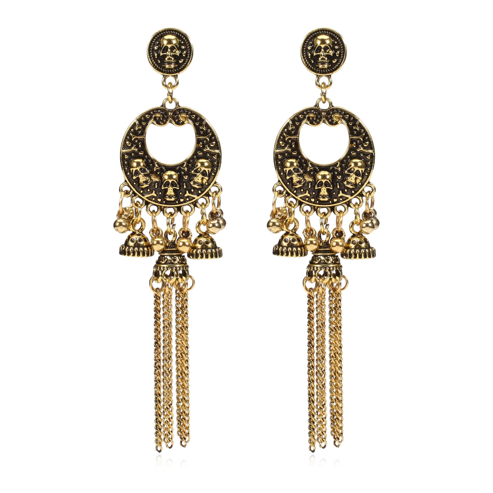 Halloween Earrings Pumpkin Hat Ghost Skull Bat Spider Web Pattern Earrings - product image 10