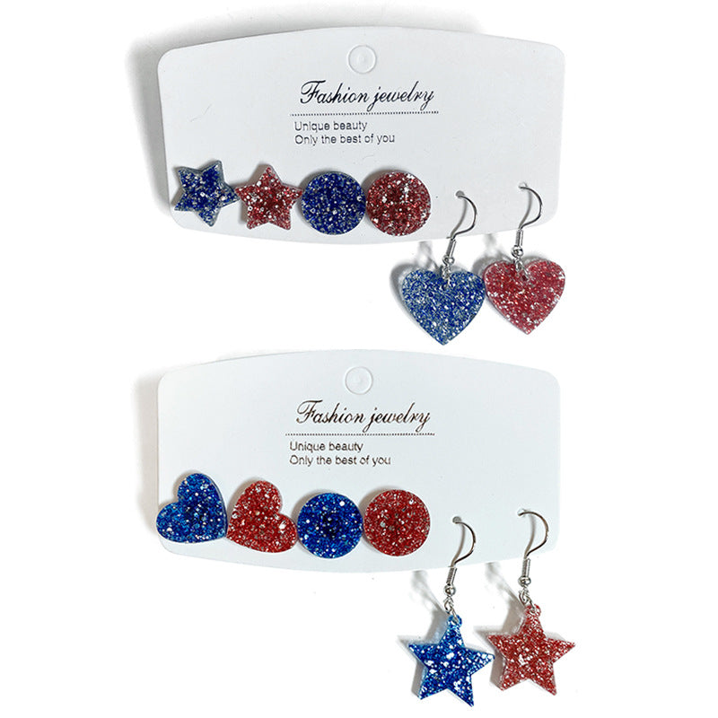 Cross Flag Acrylic Earrings - product image 1