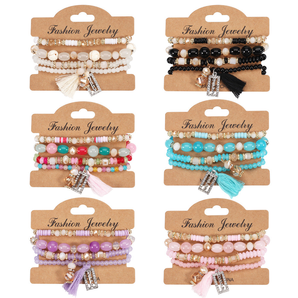 Boho Vintage Beaded Crystal Necklace - product image 1