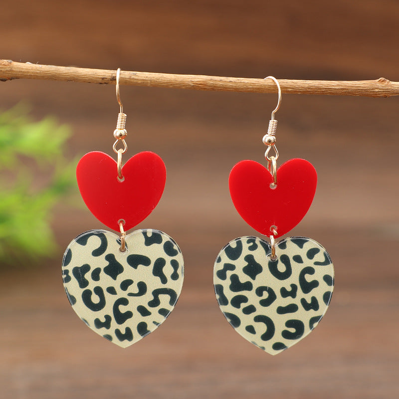 Vintage Heart Acrylic Earrings - product image 1
