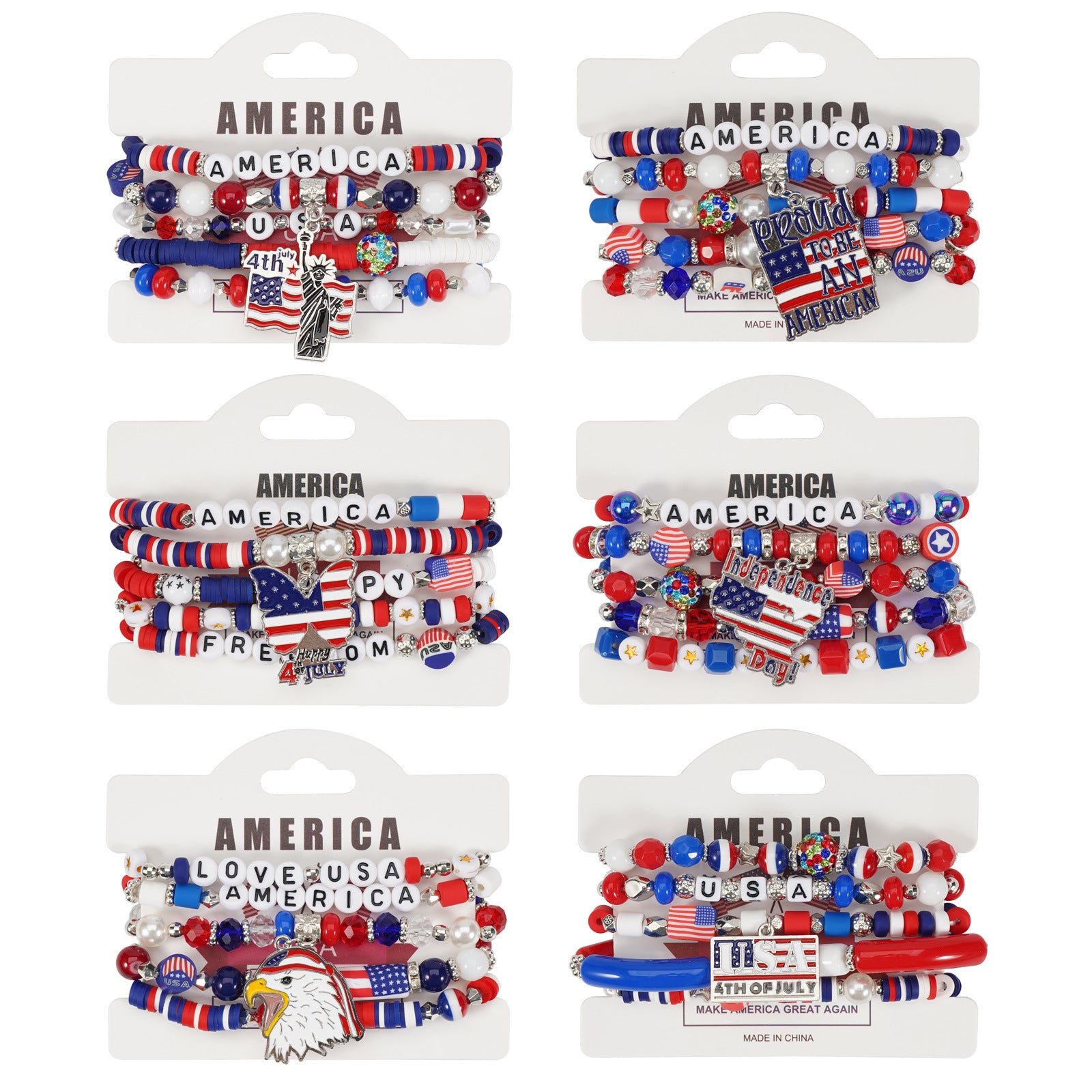 Flag Beaded Bracelet - product image 1
