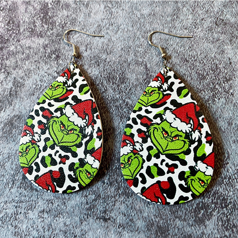 Statement Cross Leather Earrings - product image 2