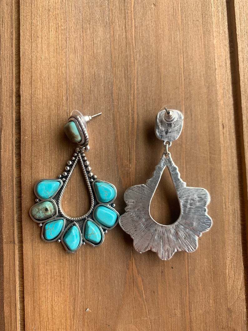 Turquoise Statement Earrings - product image 4