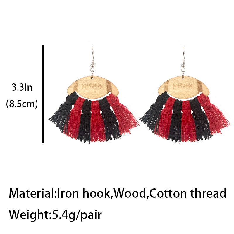 Cross Wood Earrings - product image 4