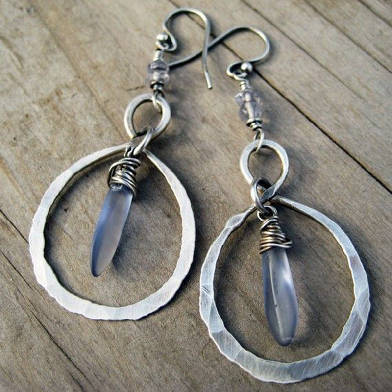 Vintage Moon Cross Earrings - product image 1
