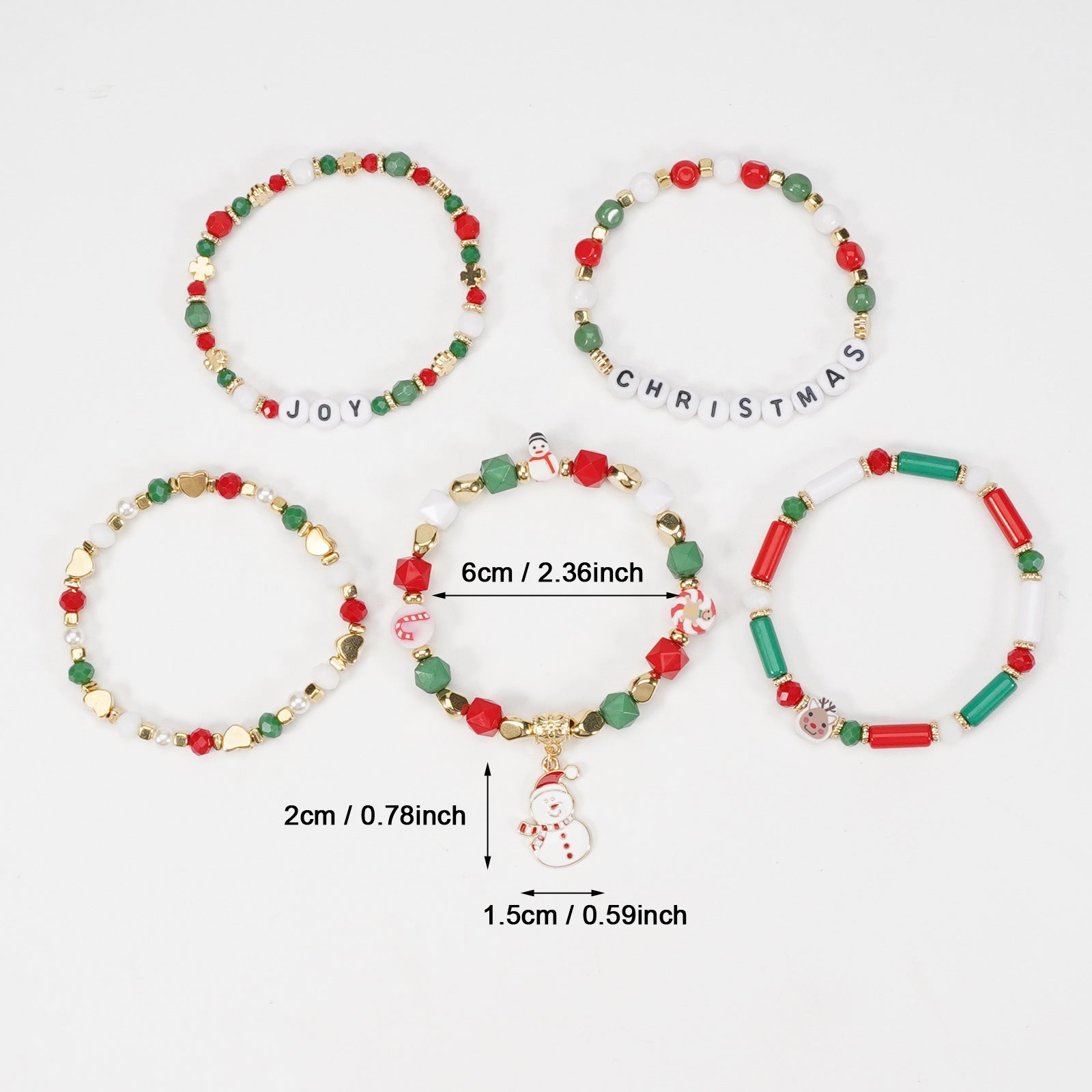 Christmas Bracelet Snowman - Christmas Tree - Santa Claus - Reindeer Antlers - product image 18