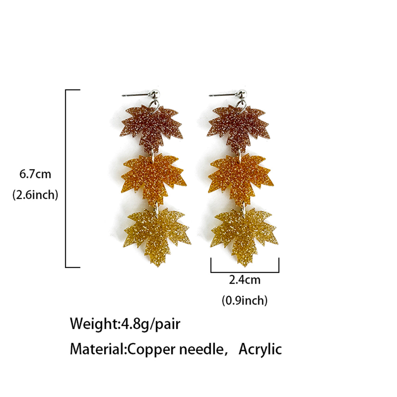 Cross Acrylic Earrings - product image 4