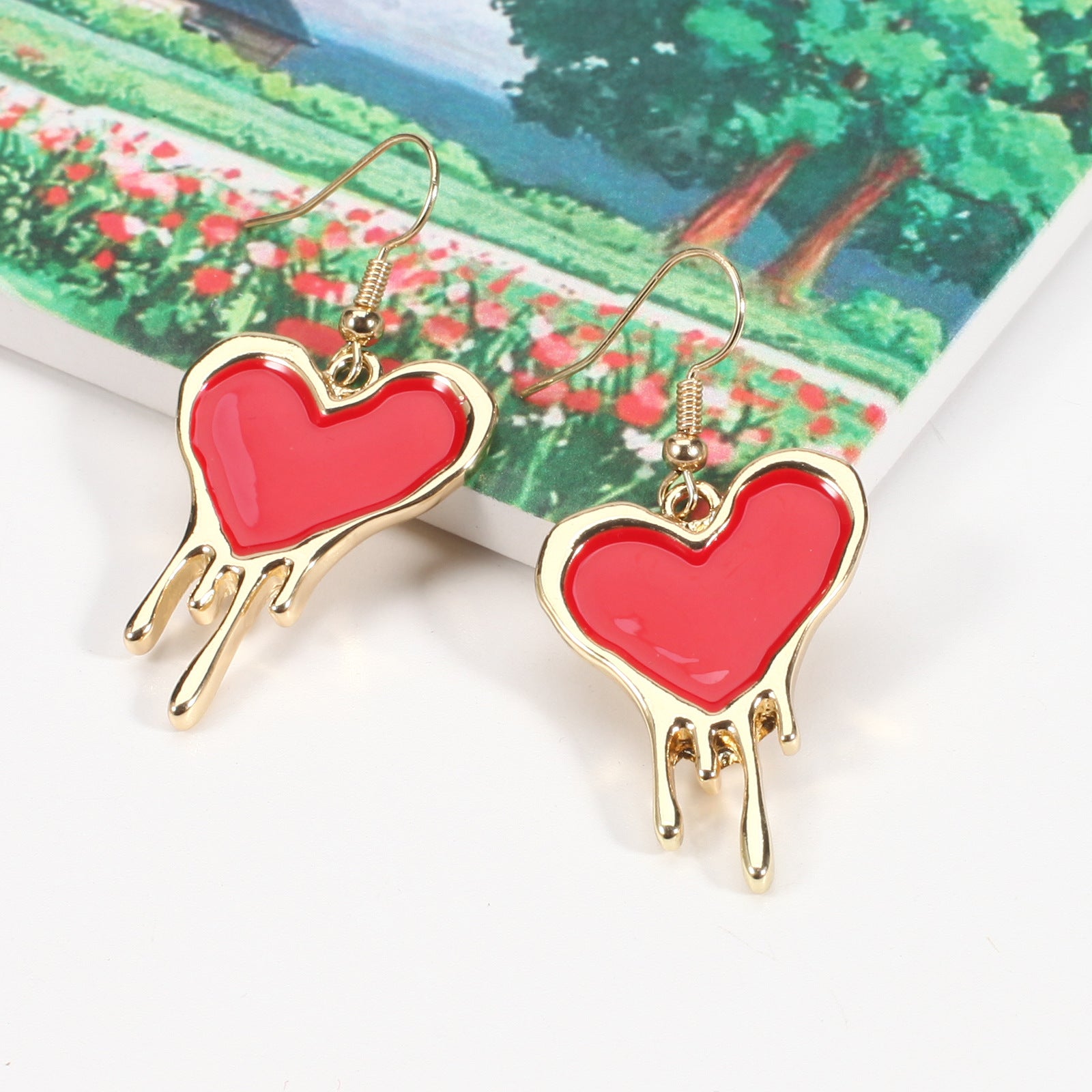 Heart Cross Crystal Earrings - product image 26