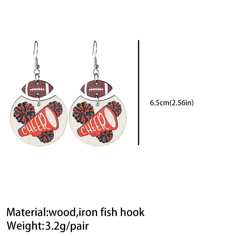 Geometric Cross Wood Earrings