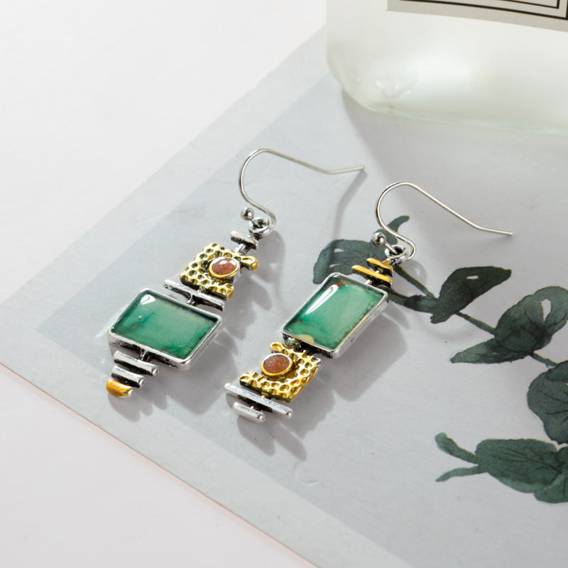 Turquoise Vintage Cross Earrings - product image 2
