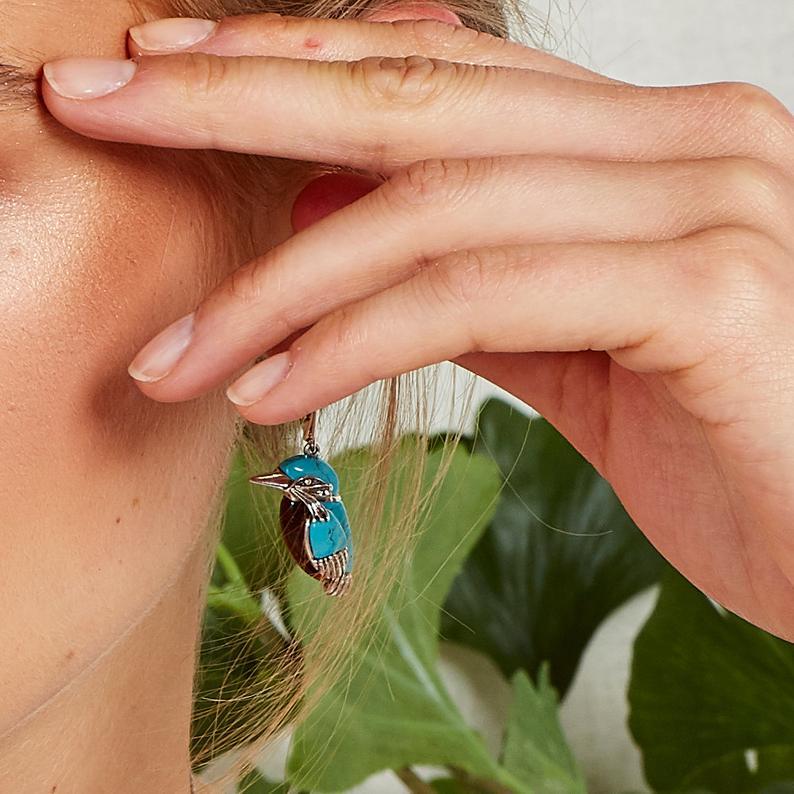 Turquoise Vintage Cross Earrings - product image 4