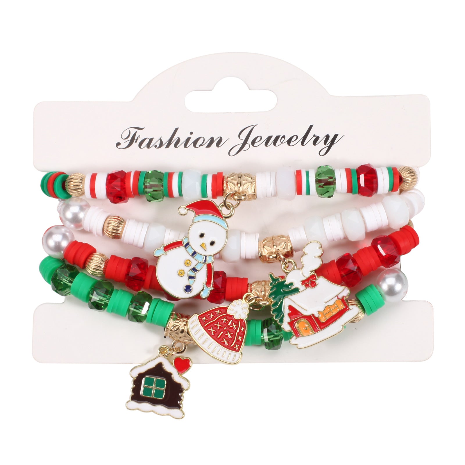 Christmas Bracelet Braided Adjustable Bracelet Snowman - Christmas Tree - - product image 9