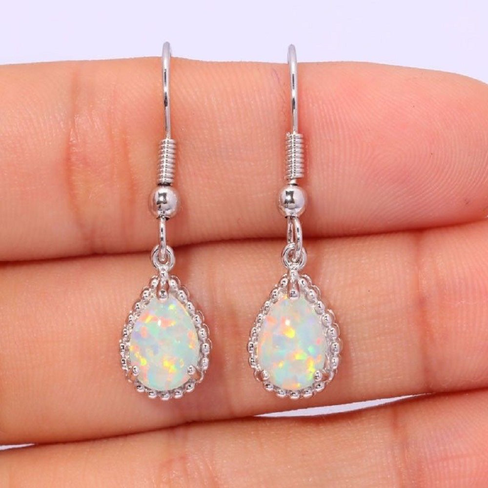 Earrings Inlaid with Sea Blue Topaz for Women Creative Rotating Water Drop - product image 53
