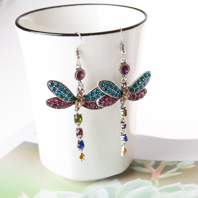 Insect Dragonfly Earrings Style Unique Animal Dragonfly Pendant Earrings - product image 4