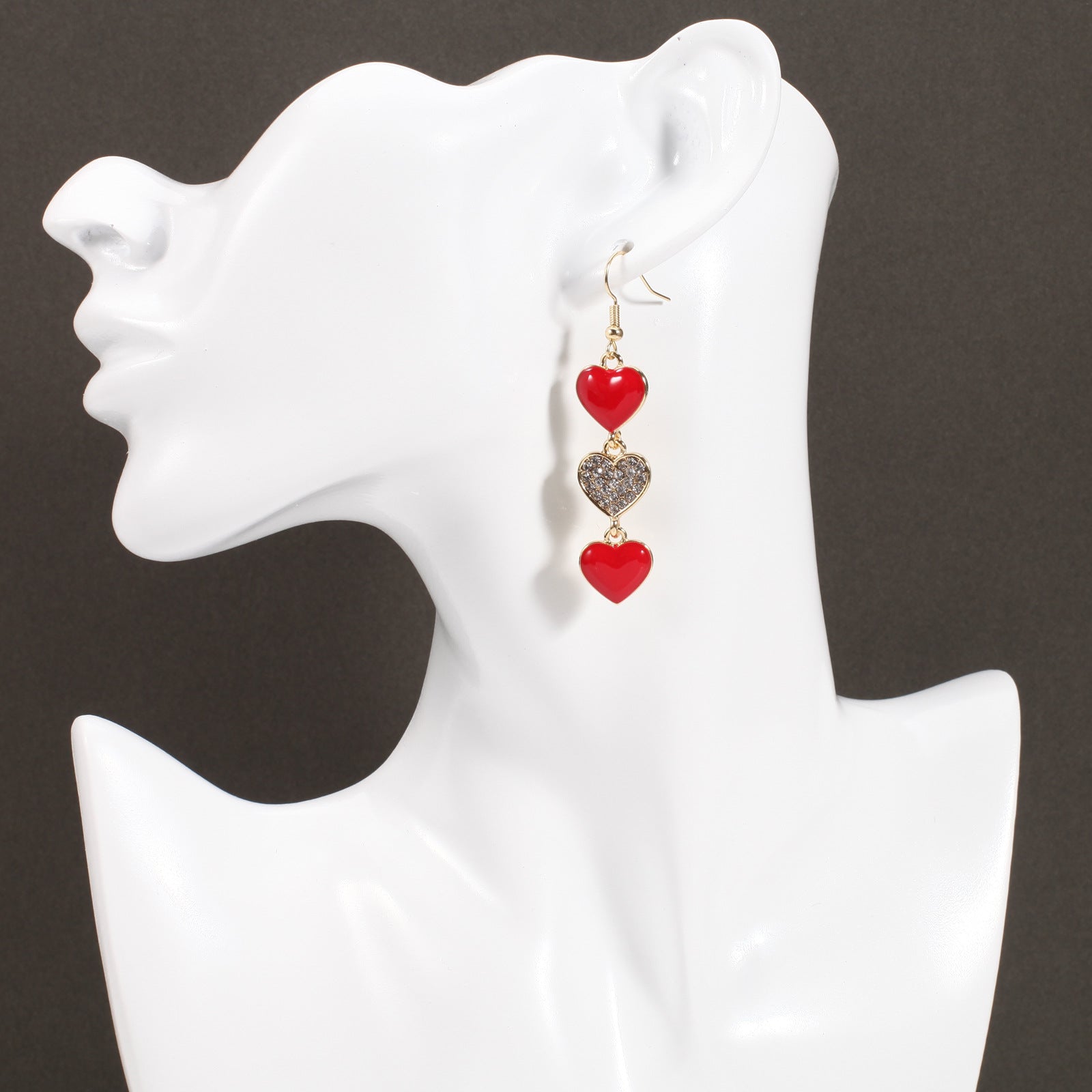 Heart Cross Crystal Earrings - product image 62
