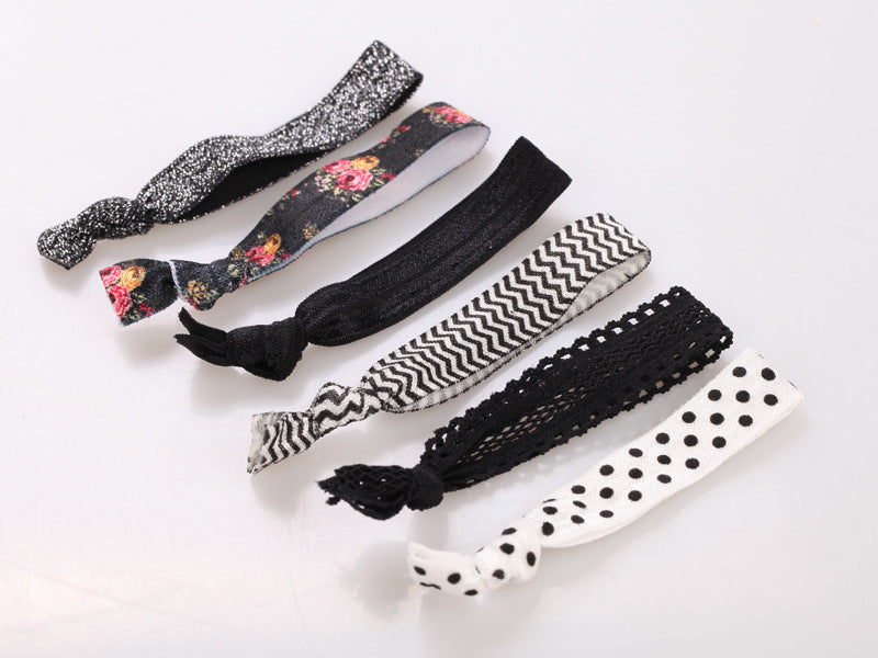 Korean Hair Ties Colorful Elastic Hairband Dual-purpose Wristband of Popular - product image 2