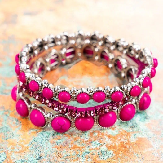 Turquoise Boho Vintage Crystal Bracelet - product image 1