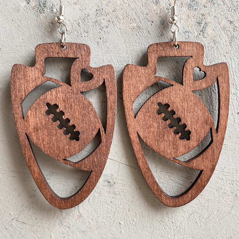 Statement Cross Wood Earrings - product image 1