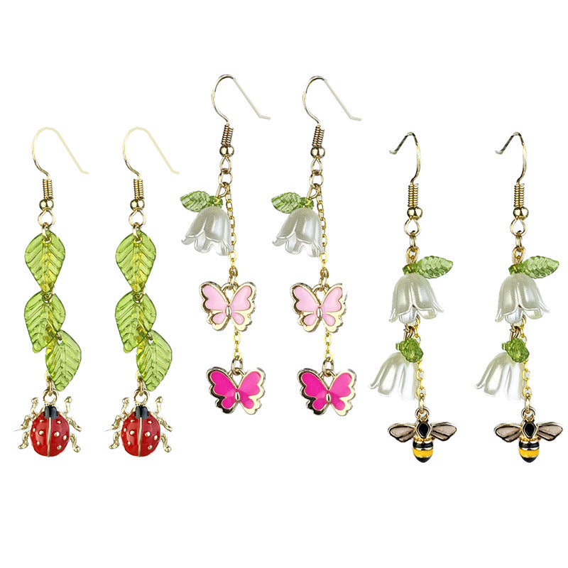 Vintage Floral Butterfly Bee Earrings for Women - product image 1