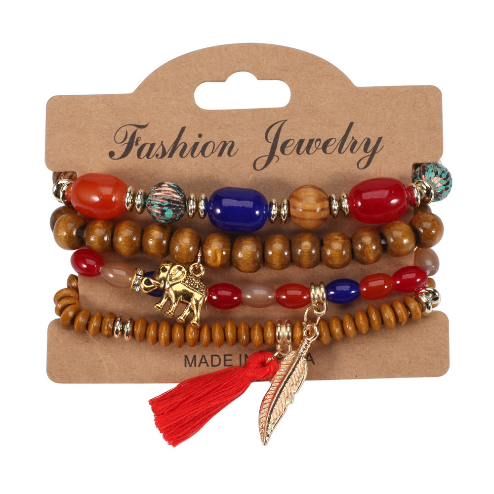 Boho Wood Beaded Necklace - product image 10