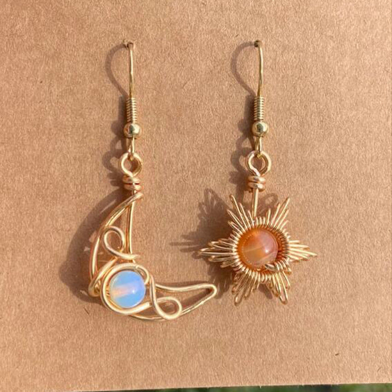 Moon Cross Crystal Earrings - product image 3