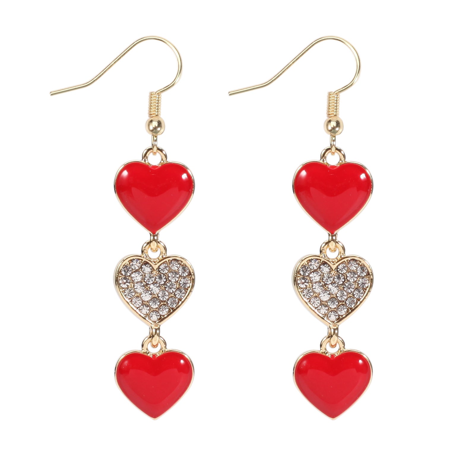 Heart Cross Crystal Earrings - product image 20