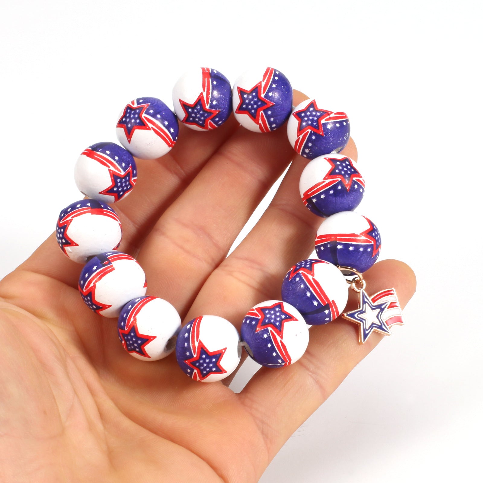 Flag Wood Beaded Bracelet - product image 19