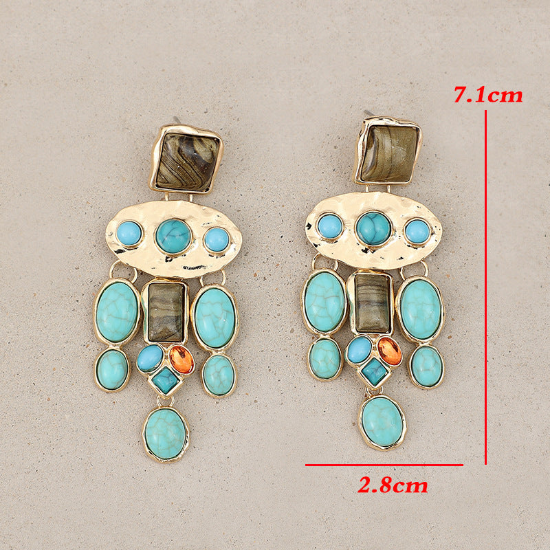 Turquoise Cross Earrings - product image 7