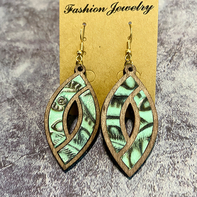 Western Vintage Cross Leather Earrings - product image 12