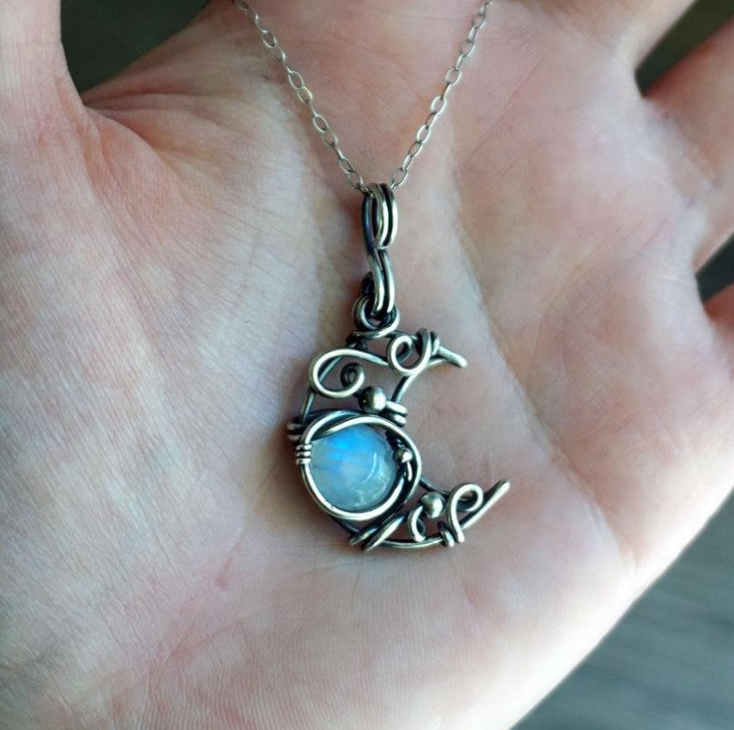 Boho Vintage Moon Cross Necklace - product image 9
