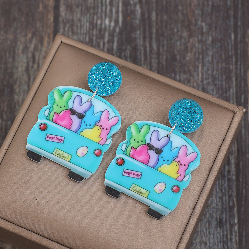 Cross Acrylic Earrings