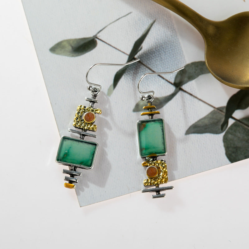 Turquoise Vintage Cross Earrings - product image 4