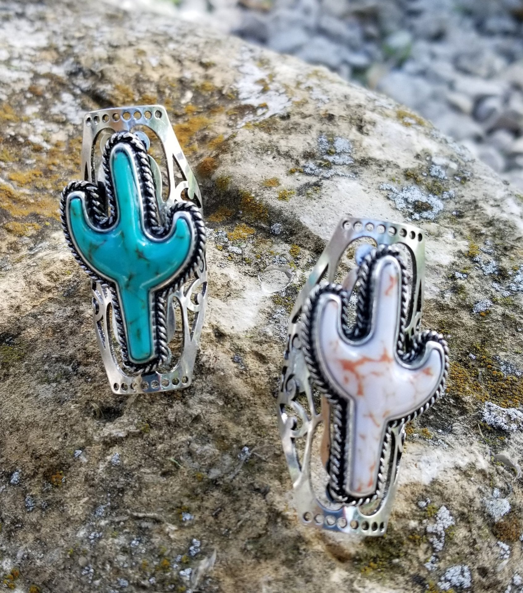 Turquoise Cactus Cross Ring - product image 9