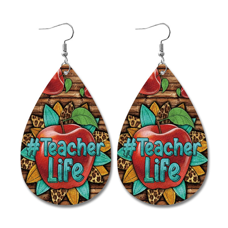 Vintage Cross Leather Earrings - product image 3