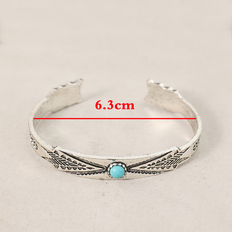Turquoise Boho Vintage Cross Bracelet - product image 4