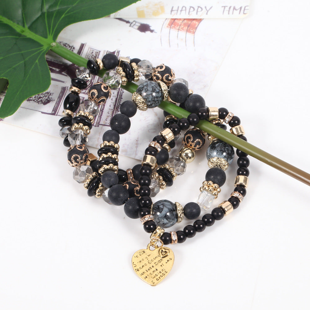 Boho Heart Cross Beaded Crystal Necklace for Women - product image 28