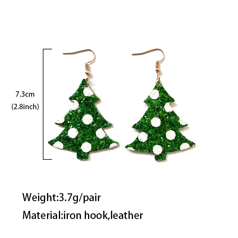 Cross Leather Earrings