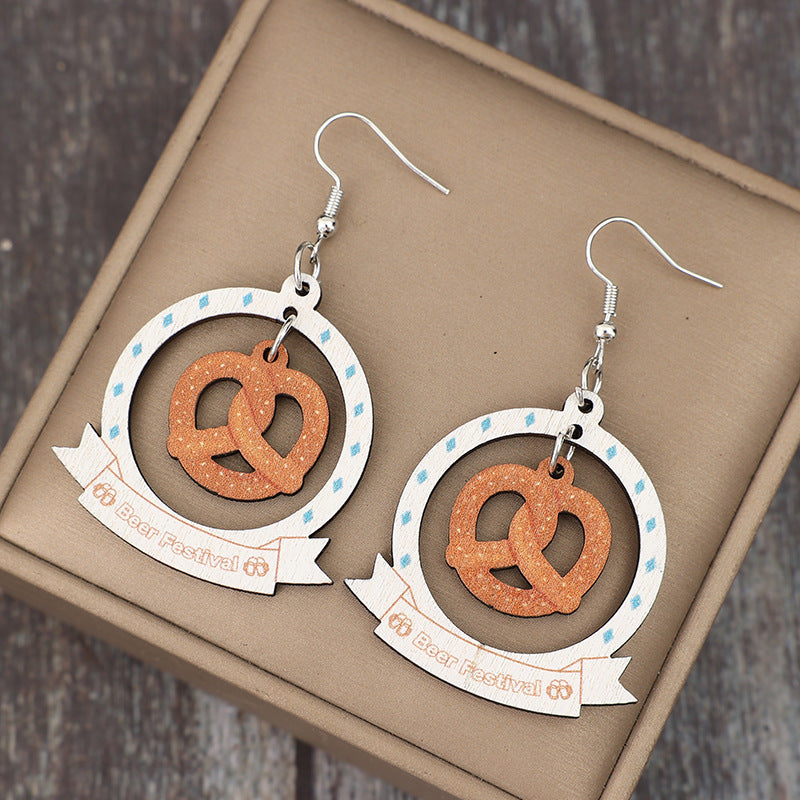 Geometric Wood Earrings - product image 2