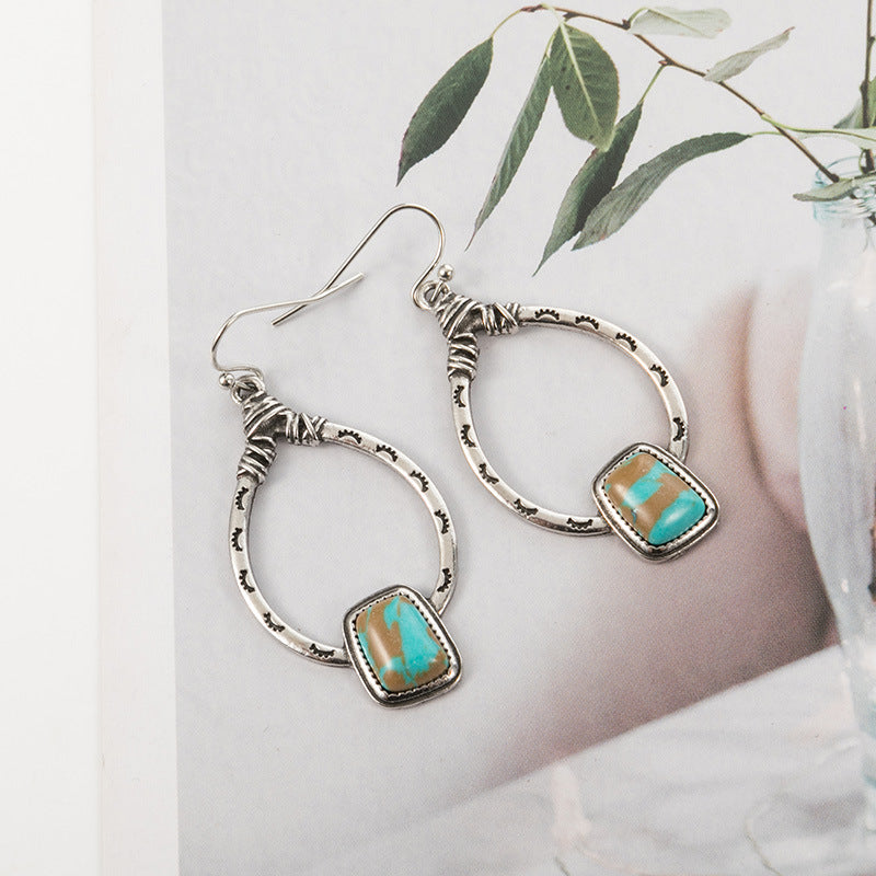 Turquoise Vintage Cross Earrings - product image 5