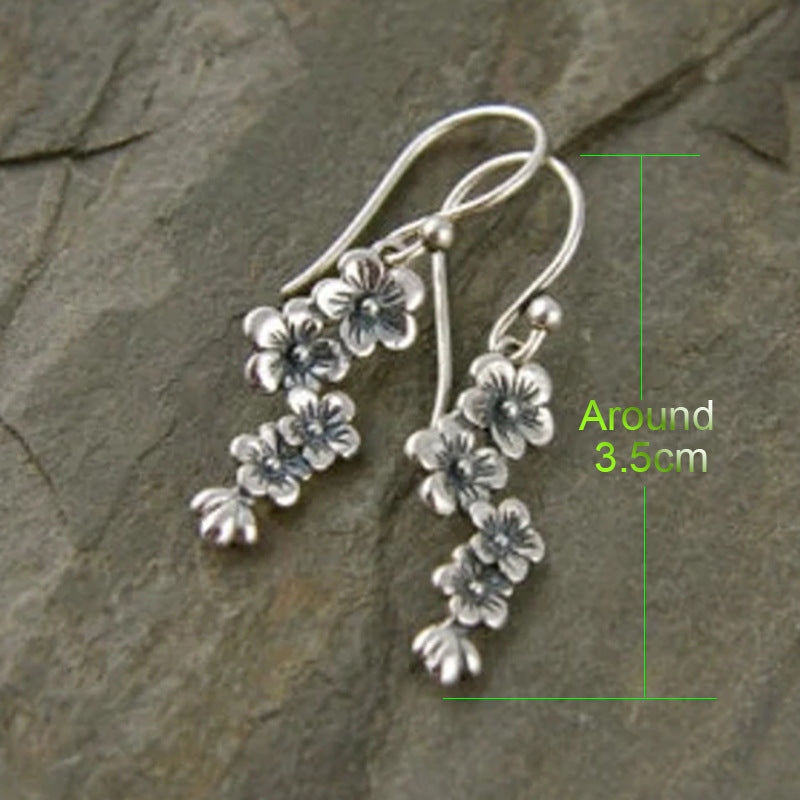 Boho Vintage Floral Cross Earrings - product image 2