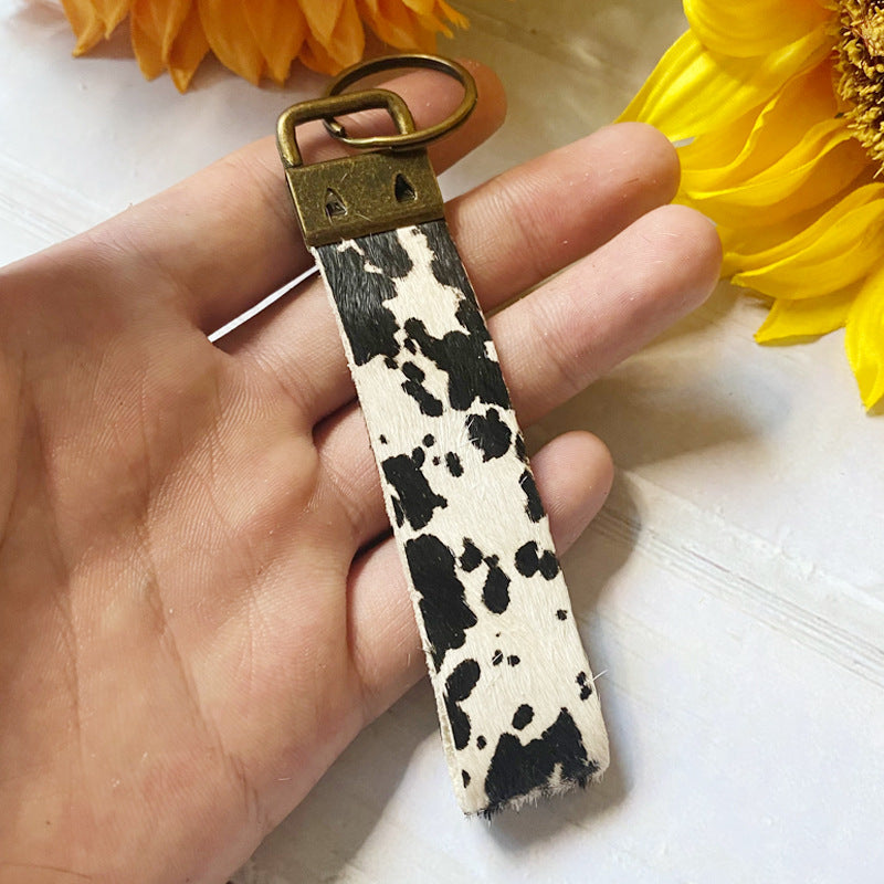 Boho Vintage Horse Cross Leather Keychain - product image 3