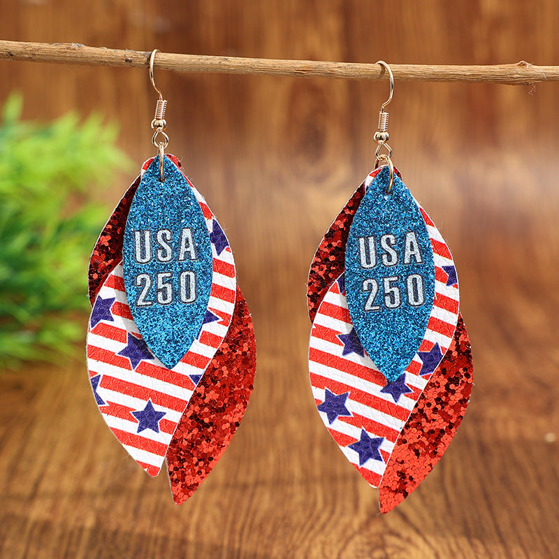 Cross Leather Earrings for Women - product image 8